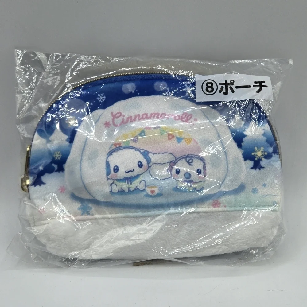 Sanrio Cinnamoroll and Milk Playing In Snow Cosmetic Pouch